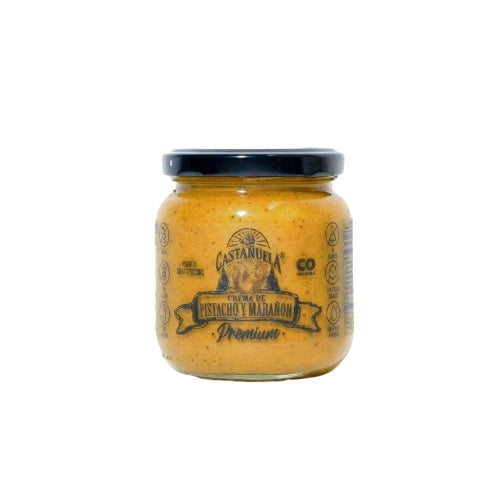Crema de pistacho y marañón Castañuela en frasco de vidrio, 200 g