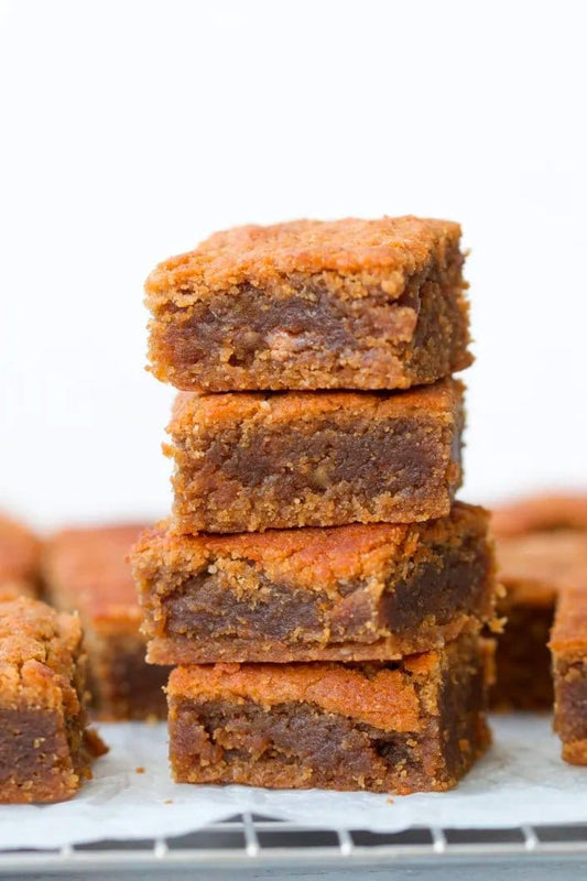 Blondies de crema de almendras