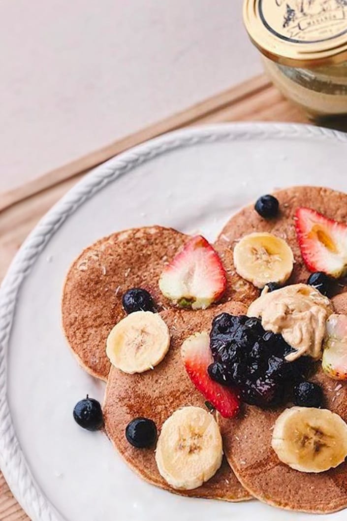 Pancakes con crema de marañón